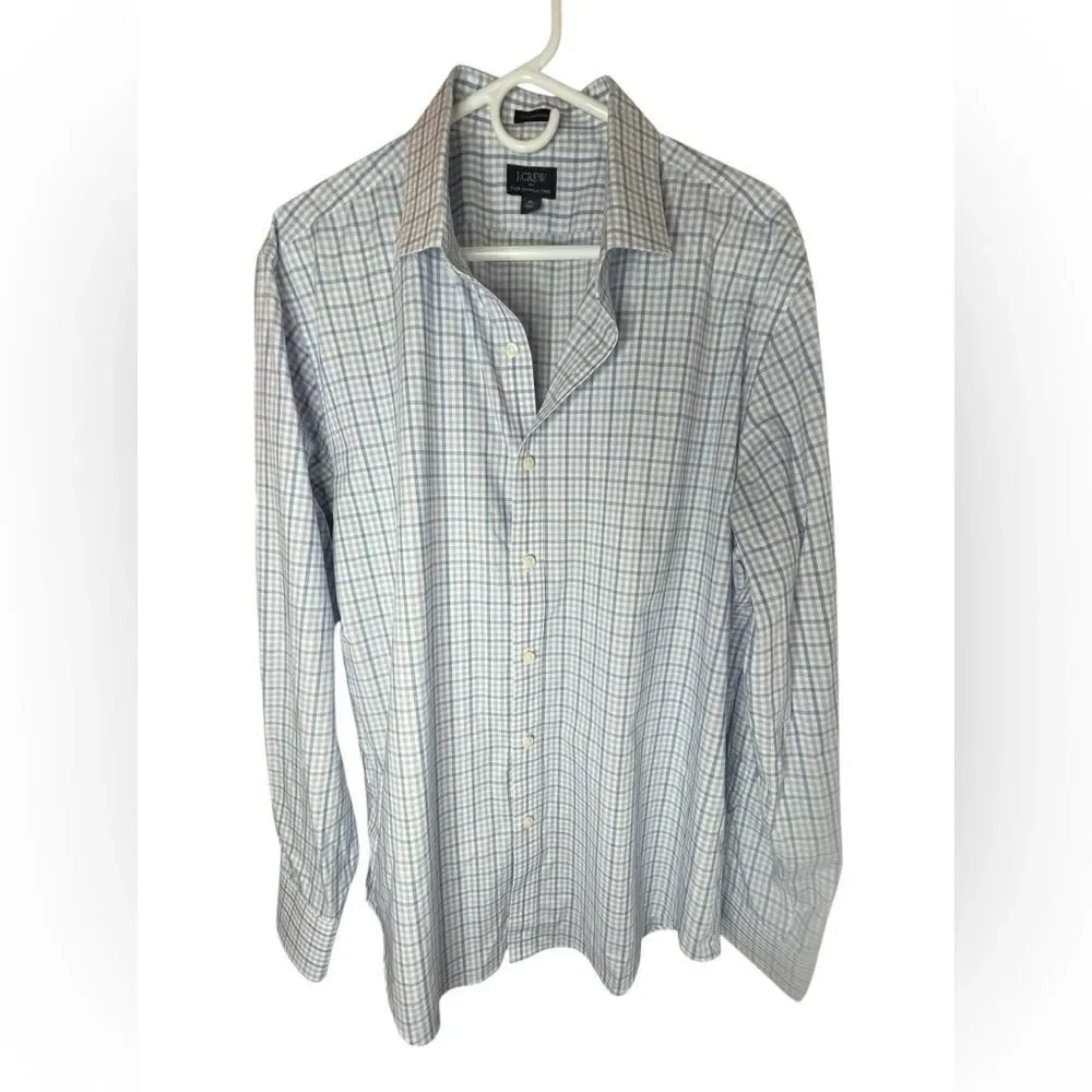 J.CREW THOMPSON FLEX WRINKLE FREE BUTTON UP MENS‎ SIZE XL